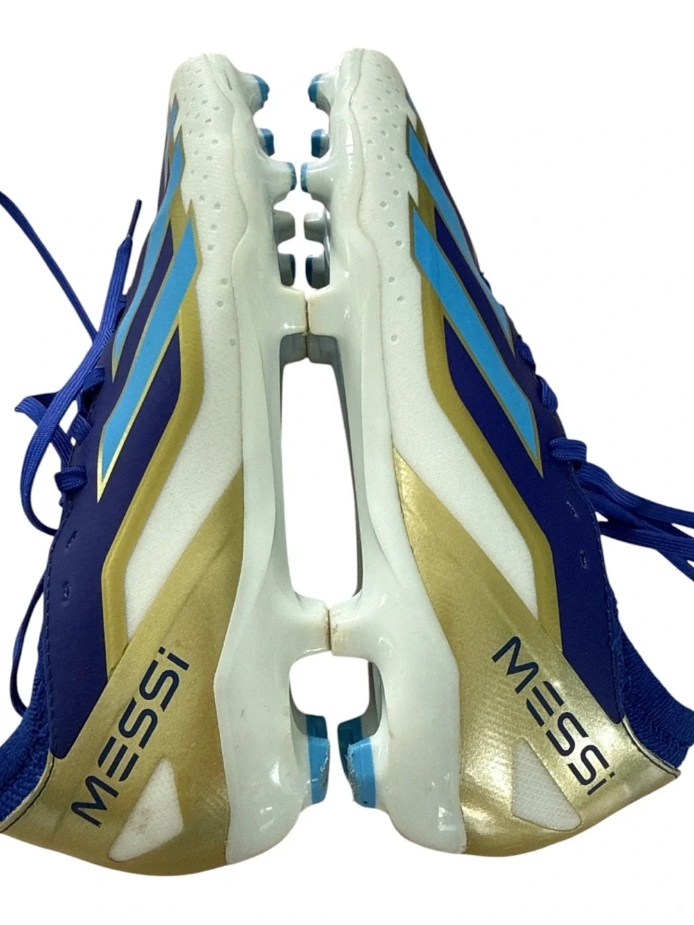 Adidas X Crazyfast League Messi Men’s Blue White Lace-Up Soccer Cleats